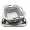 thumbnail image 1 of SAMMART Set of 2 Collapsible 3 Handled Plastic Laundry Basket - Foldable Pop Up Storage Container/Organizer - Portable Washing Tub - Space Saving Hamper/Basket, 1 of 12