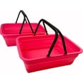 thumbnail image 1 of SAMMART Set of 2 Collapsible Basket with Handle 8L (2.1 Gallon)- Portable Outdoor Picnic Basket/Crate - Foldable Basin for Washing Dishes,Camping,Hiking, 1 of 6