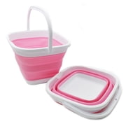 SAMMART Set of 2 10L 2.6 gallon Collapsible Rectangular Handy Bucket