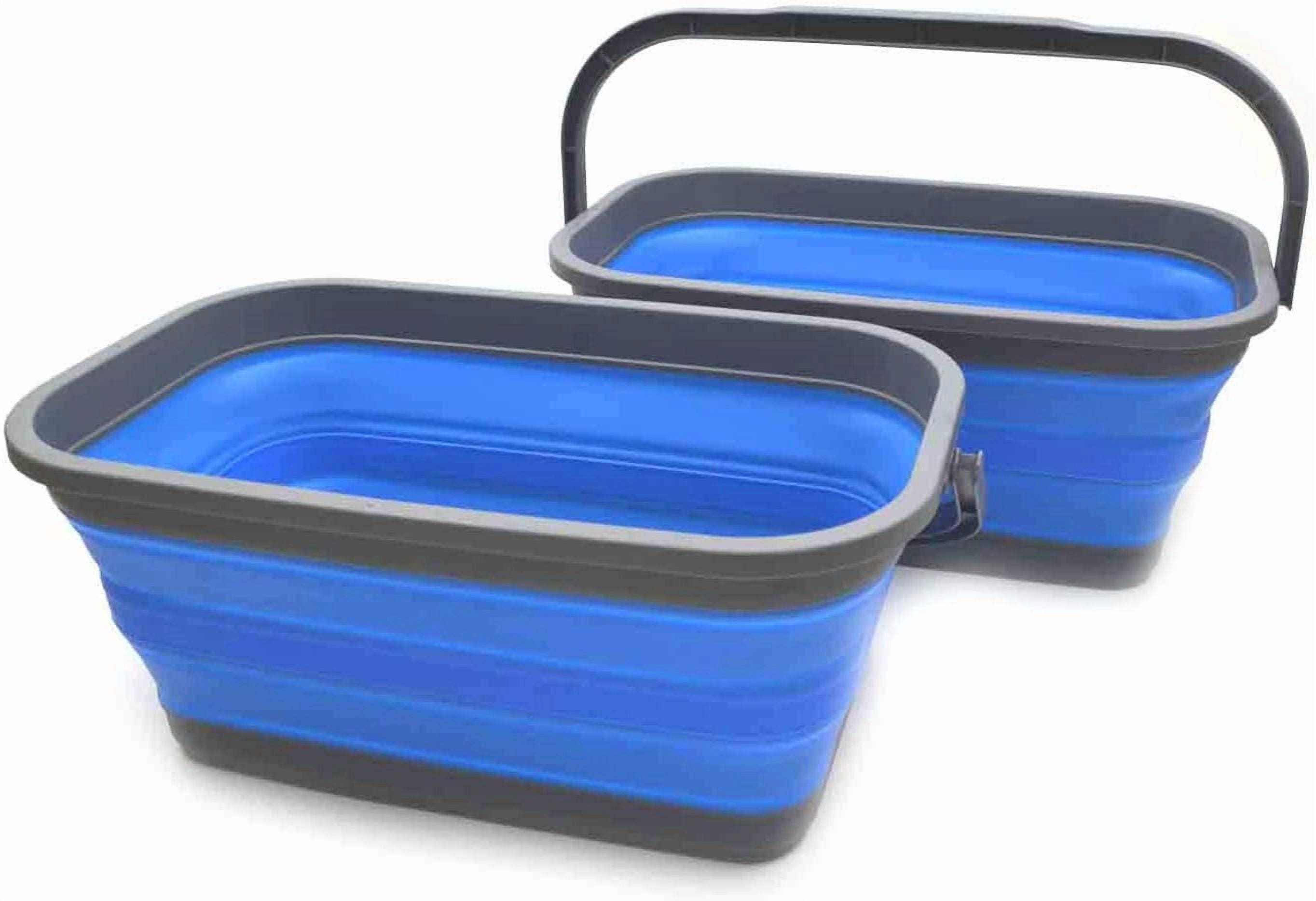 Collapsible Rectangular Case SAMMART Set of 2-11.6L (3.06 Gallon) Collapsible Rectangular Handy ...