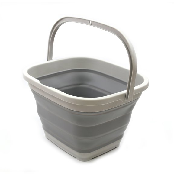SAMMART Set of 2-11L (2.9 Gallon) Collapsible Rectangular Handy Basket/Bucket