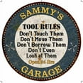 thumbnail image 1 of SAMMY'S Garage Rules 14" Round Metal Sign Garage Wall Decor 100140015224, 1 of 1