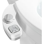 Non-Electric Bidet - Self Cleaning Dual Nozzle (Frontal and Rear Wash) Fresh Water Bidet Toilet Seat Attachment with Independent Adjustable Water Pressure