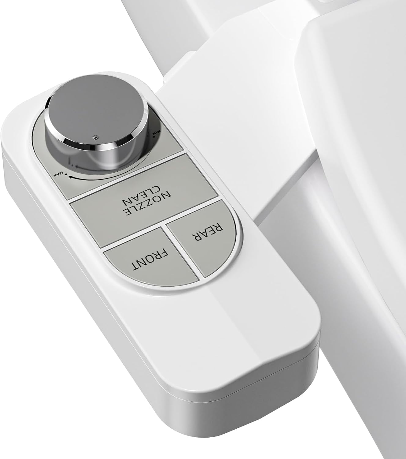 SAMODRA Non-Electric Bidet - Self Cleaning Dual Nozzle (Frontal and Rear Wash) Fresh Water Bidet Toilet Seat Attachment with Independent Adjustable Water Pressure