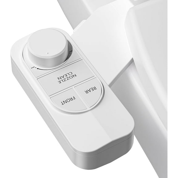 SAMODRA Non-Electric Bidet - Self Cleaning Dual Nozzle (Frontal and Rear Wash) Fresh Water Bidet Toilet Seat Attachment with Independent Adjustable Water Pressure