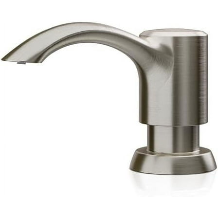 SAMODRA Soap Dispenser for Kitchen Sink Counter Dispenser 13 oz Bottle Built in Refill from The Top (Brushed Nickel)