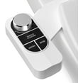thumbnail image 1 of SAMODRA Non-Electric Bidet - Self Cleaning Dual Nozzle (Frontal and Rear Wash) Fresh Water Bidet Toilet Seat Attachment with Independent Adjustable Water Pressure (Classic Silver), 1 of 8