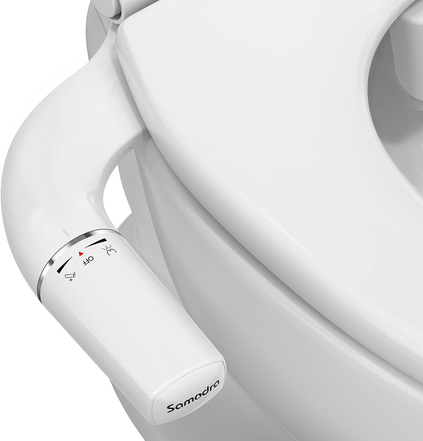SAMODRA UltraSlim NonElectric Minimalist Bidet Attachment with Self Cleaning Dual Nozzle