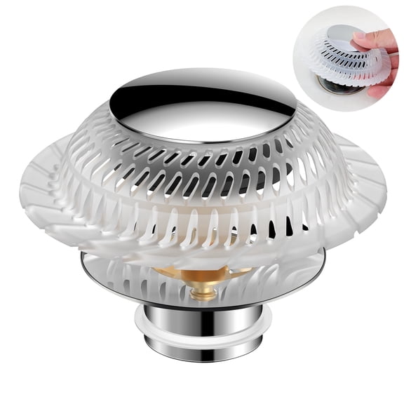 SAMODRA Universal Bathtub Drain Stopper, Pop Up Bath Tub Drain Stoppers, Replaces Lift and Turn, Tip-Toe and Trip Lever Drains for Tub