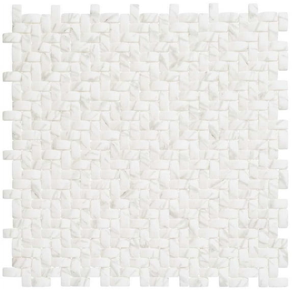 SAMPLE-Comfort 0.37" x 0.87" Glass Herringbone / Chevron Mosaic Wall Tile
