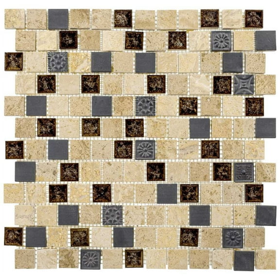 SAMPLE-Exploration Italy 1-in. Grid Mosaic Tile
