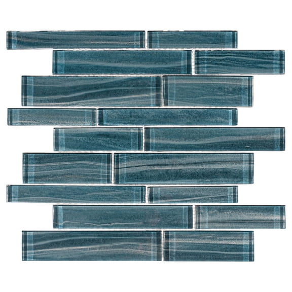 SAMPLE-Hoem 12-in. x 12-in. Brick Joint Glass Floor Mosaic Tile