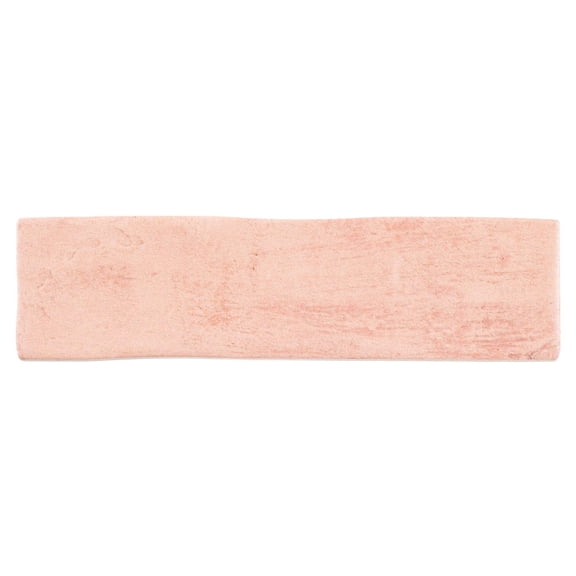 SAMPLE-Jordal Zag Pink 3-in. x 12-in. Subway Textured Matte Ceramic Wall Tile