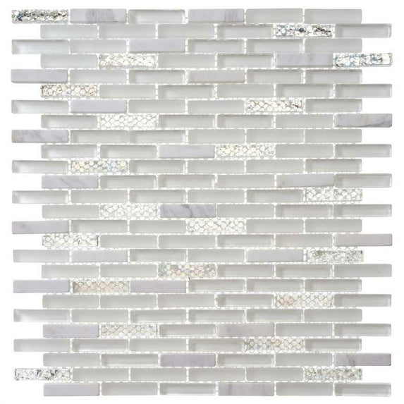 SAMPLE-Loic 0.375" x 1.625" Glass Brick Joint Mosaic Tile