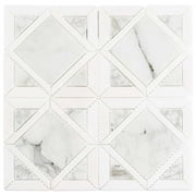 SAMPLE-Maquette Flint Gray Novelty Marble Look Polished Natural Stone Mosaic Wall & Floor Tile