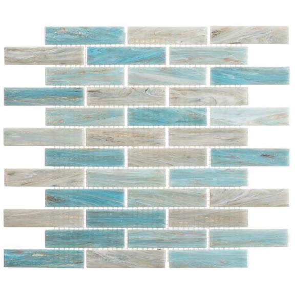 SAMPLE-Marianna 1" x 4" Glass Brick Joint Mosaic Wall Tile