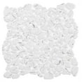 thumbnail image 1 of SAMPLE-Mellow Harmony White Novelty Pebble Stone Look Matte Glass Mosaic Wall and Floor Tile, 1 of 1