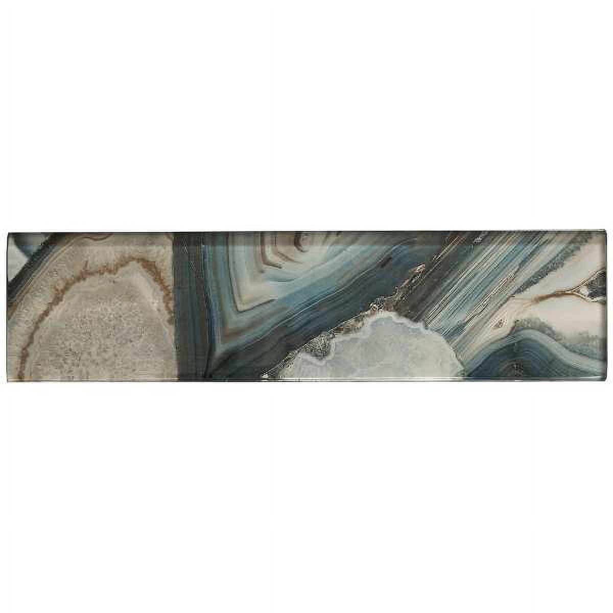 SAMPLE-Myst 3-in. x 12-in. Subway Brick Joint Marble Look Polished Glass Mosaic Wall Tile