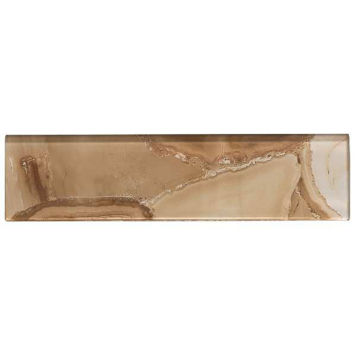Myst 3" x 12" Glossy Glass Marble Look Subway Tile