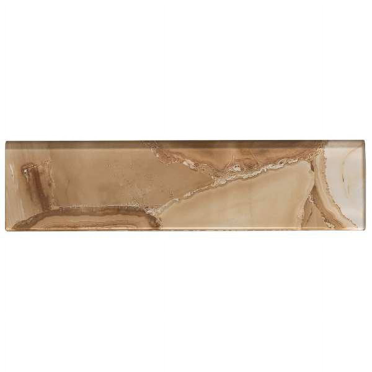 Myst 3" x 12" Glossy Glass Marble Look Subway Tile