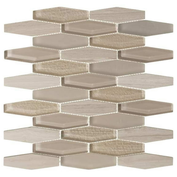 SAMPLE-Odyssey 1.25" x 4" Natural Stone Color Variation Novelty Mosaic Wall Tile
