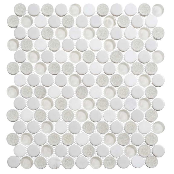 SAMPLE-Polka 1" x 1" Penny Round Mosaic Tile