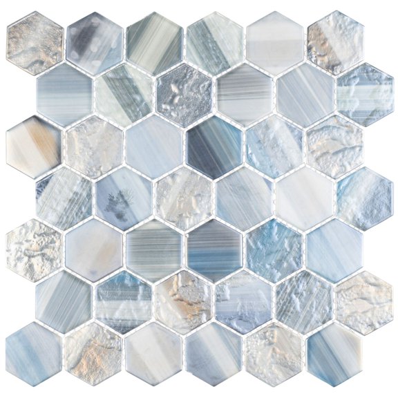 SAMPLE-Rochelle 11-in x 11-in. Glass Mosaic Tile