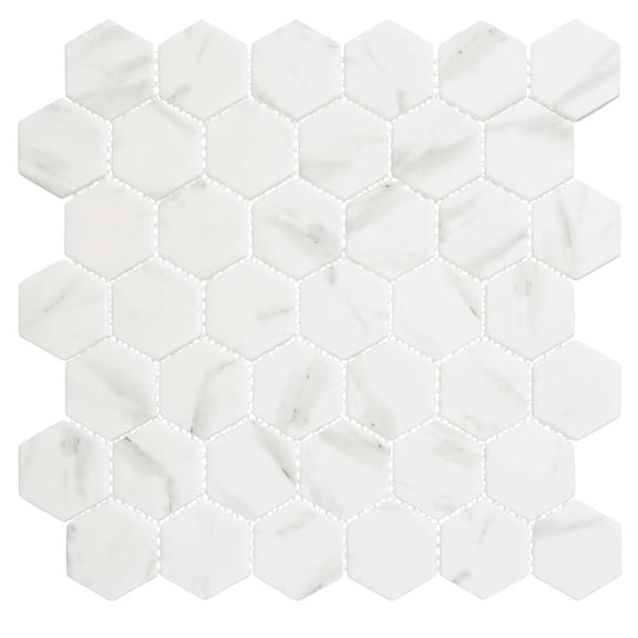 SAMPLE-Sansill 0.5-in. x 1.5-in. Herringbone Matte Glass Mosaic Wall and Floor Tile