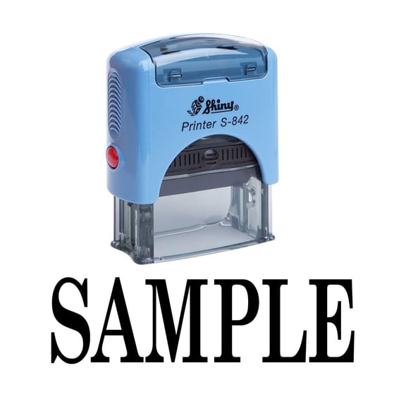 SAMPLE Self Inking Rubber Stamp Office Stationary Custom Shiny Stamp