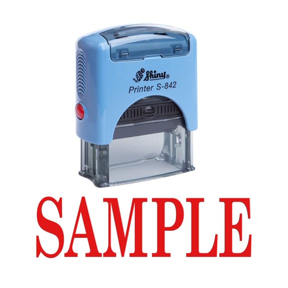 SAMPLE Self Inking Rubber Stamp Office Stationary Custom Shiny Stamp