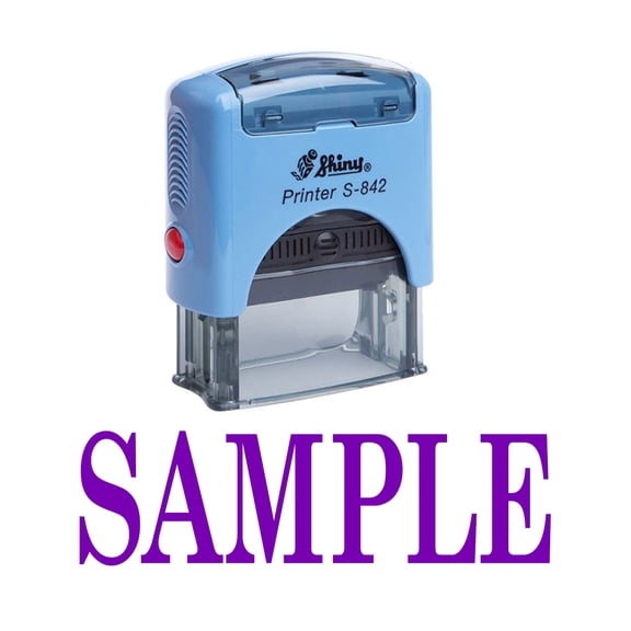 SAMPLE Self Inking Rubber Stamp Office Stationary Custom Shiny Stamp