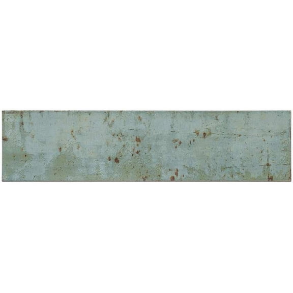 SAMPLE-Serenite Dane Green 4-in. x 16-in. Vintage Subway Glossy Porcelain Wall Tile