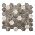 thumbnail image 1 of SAMPLE-Terrain Rhine Black 2-in. Honeycomb Wood Look Matte Glass Mosaic Wall & Floor Tile, 1 of 1