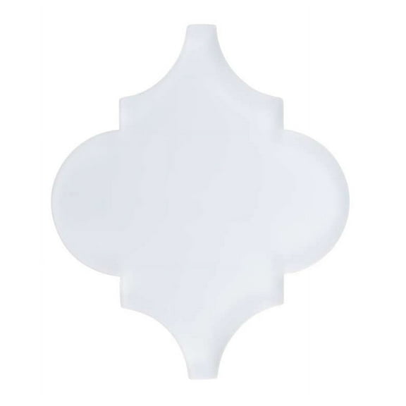 SAMPLE-Viola 5-in. Arabesque Frosted Glass Wall and Floor Tile