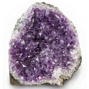 SAMSARI Natural Amethyst Crystal Geode From Uruguay – (4 to 5 Lb) - 4.5" to 9" Height, Large Amethyst Cluster Rock – Crystals and Healing Stones