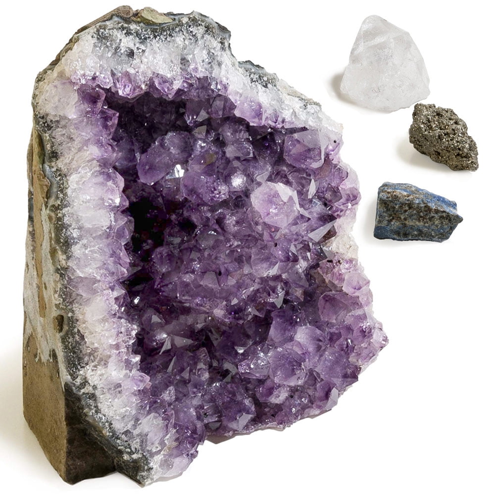 X-Large Amethyst Geode and Crystal Healing Set with Palo Santo