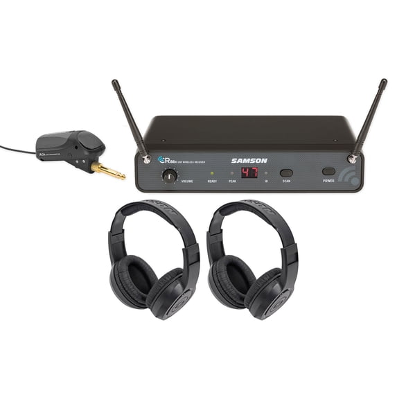 SAMSON AirLine 88 AG8X Wireless Guitar System+Transmitter+(2) Headphones K-Band
