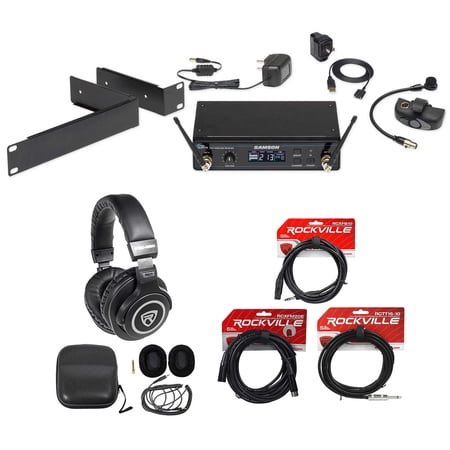 SAMSON AirLine AWX Wind Instrument Wireless Horn Microphone+Headphones+Cables