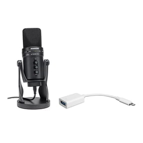 SAMSON G-Track Pro Studio USB Recording Condenser Microphone+iPhone/iPad Cable