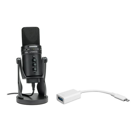 SAMSON G-Track Pro Studio USB Recording Condenser Microphone+iPhone/iPad Cable