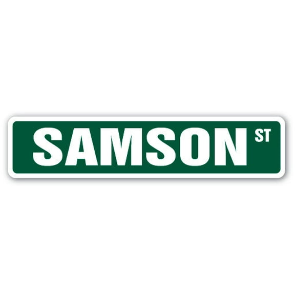 SAMSON Street Sign Childrens Name Room Sign | Indoor/Outdoor |  24" Wide
