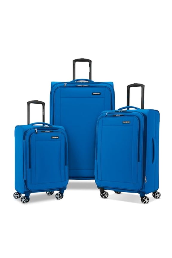 SAIRE LTE SOFTIDE EXPANDABLE LUGGAGE SPINNER WHEELS 3 PC SET BLUE