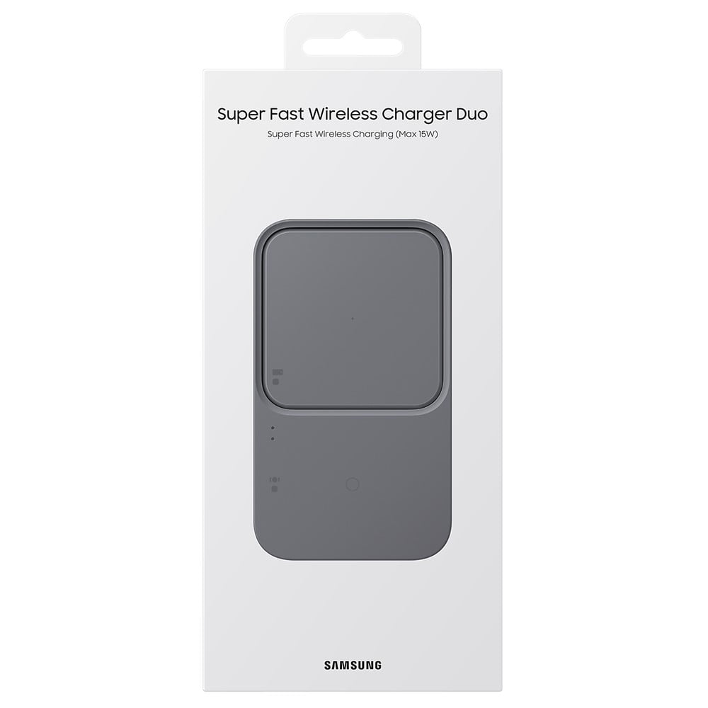 SAMSUNG 15W Super Fast Wireless Charger Duo w/ built-in cooling system ...