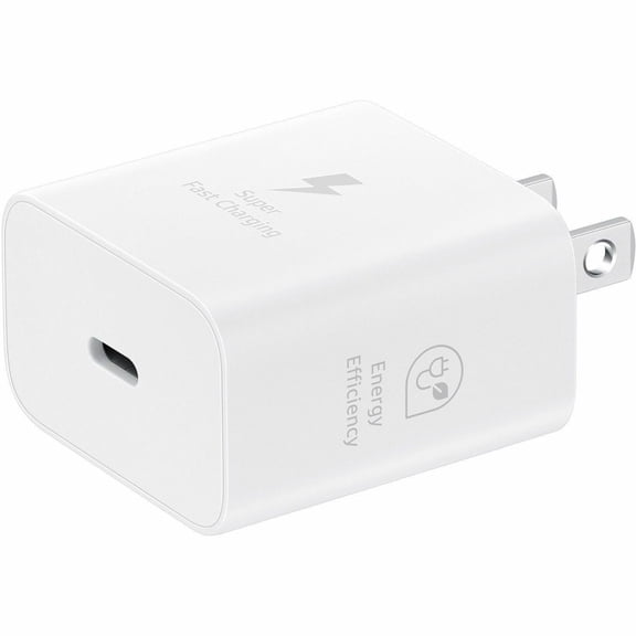 Samsung 25W PD Power Adapter with USB C Cable, White (ep-t2510xwegus)