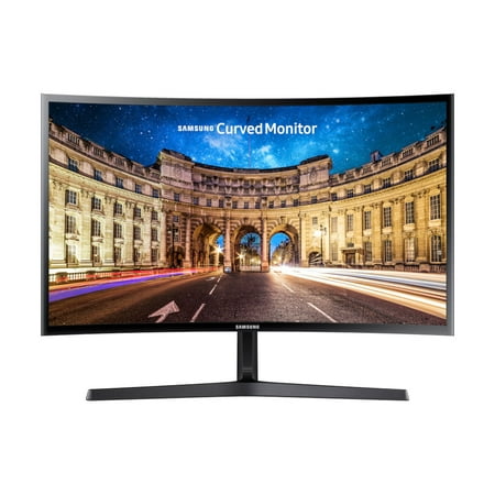 Samsung - 27" F398 Series FHD AMD FreeSync Curved Monitor (HDMI, DP) - Glossy Black