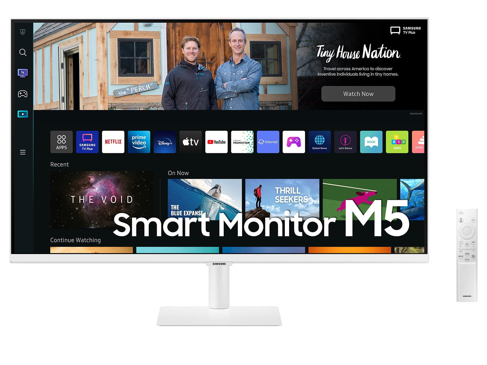 SAMSUNG 27" Class M50B FHD Smart Monitor with Streaming TV in White - LS27BM501ENXZA