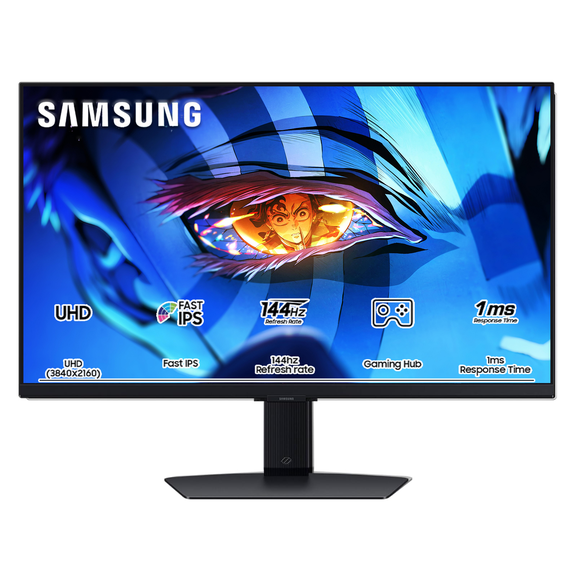 SAMSUNG 27" Odyssey G7 4K Gaming Monitor | 144Hz 1ms Fast IPS | G-Sync Compatible, AMD FreeSync Premium | HDR400, GAME BAR | Dynamic Black Equalizer, Height Adjustable