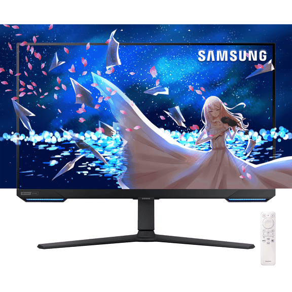 SAMSUNG 28” Odyssey 4K UHD Gaming Monitor | Smart TV | GAME BAR | Built-In Speakers | HDR 400, 144Hz, 1ms | FreeSync Premium Pro Compatible and G-Sync | Wi-Fi 5 | Includes Remote Control