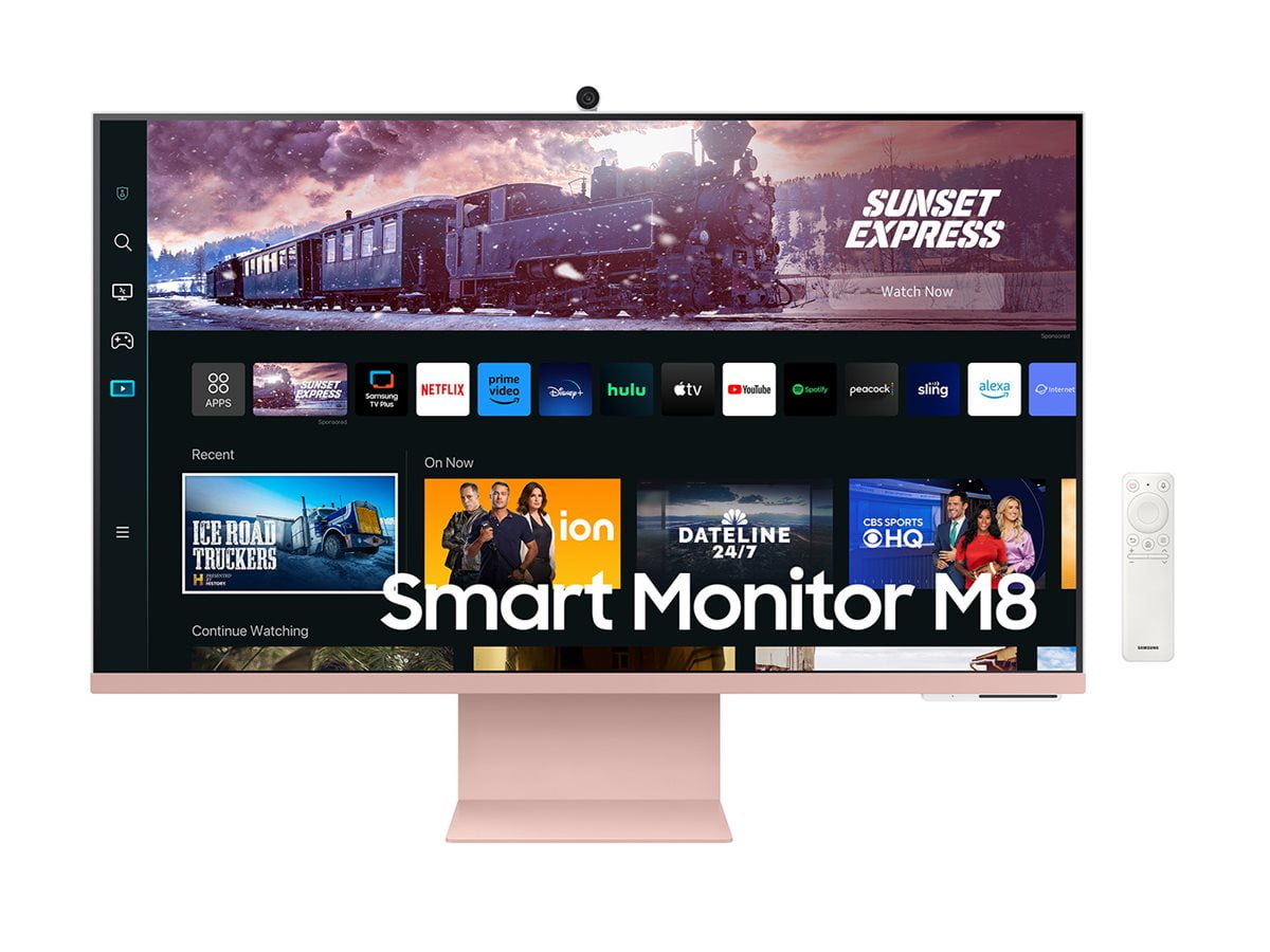 Samsung S32CM80PUN - M80C Series - LED monitor - Smart - 32" - 3840 x 2160 4K @ 60 Hz - VA - 400 cd/m�� - 3000:1 - HDR10, HDR10+ - 4 ms - HDMI, USB-C - speakers - warm white, sunset pink