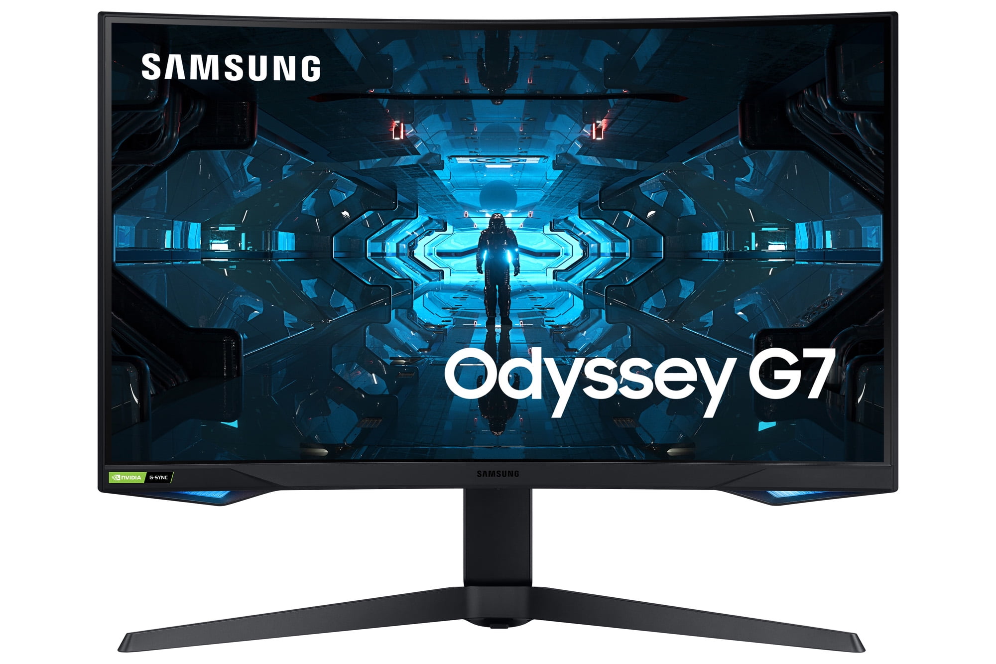 SAMSUNG 32" Class QHD Curved (2,560 x 1,440) Monitor - LC32G75TQSNXZA